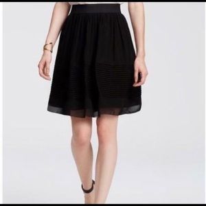 Ann Taylor black chiffon skirt